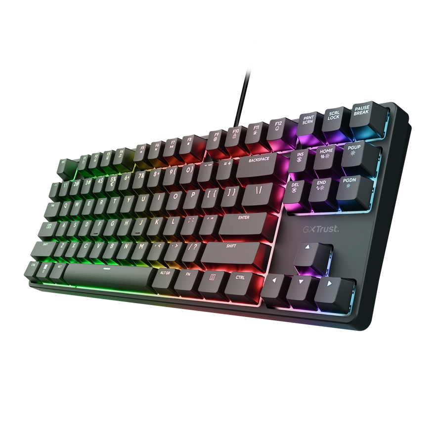 Геймърска лавиатура TRUST GXT864 Cada TKL Gaing Keyboard US