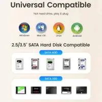 Orico докинг станция Storage - HDD/SSD Dock - 2.5/3.5 inch USB-C - DD18U3-EU-BK