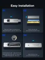 Orico външна кутия за диск Storage - Case - M.2 NVMe M key - USB-C/A, 20Gbps, Built-in Air Cooling, Aluminium - OUM2-G20-SV