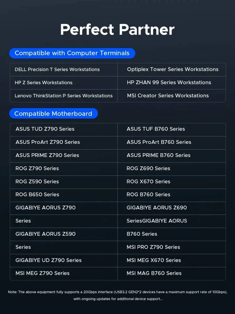 Orico външна кутия за диск Storage - Case - M.2 NVMe M key - USB-C/A, 20Gbps, Built-in Air Cooling, Aluminium - OUM2-G20-SV