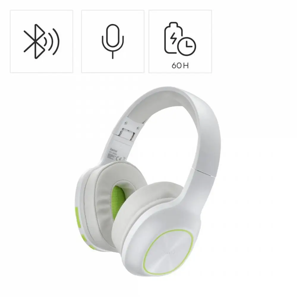 HAMA Блутут Слушалки "Spirit Calypso III", Over-Ear, Bass Boost, Fold, бял