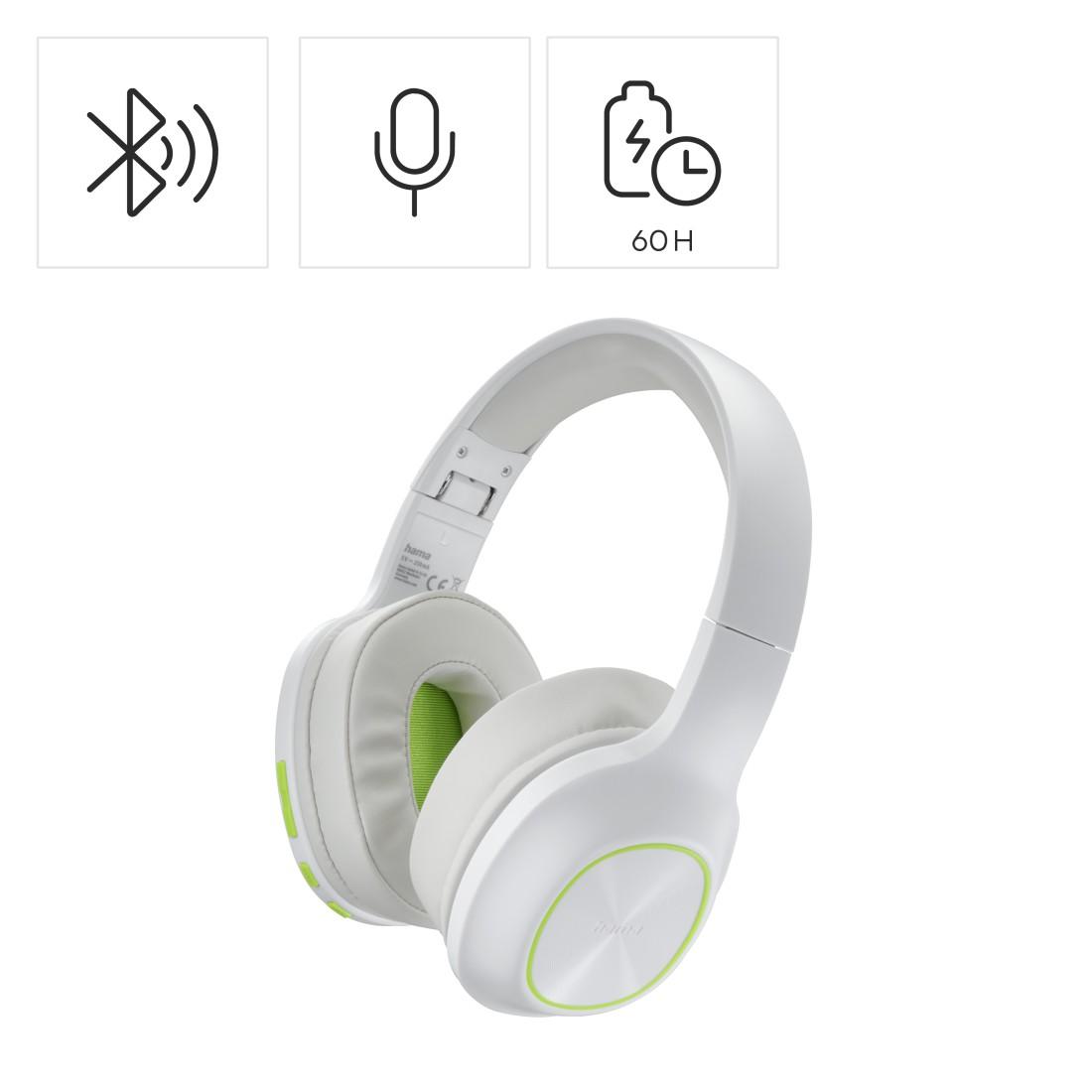 HAMA Блутут Слушалки "Spirit Calypso III", Over-Ear, Bass Boost, Fold, бял