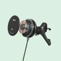 HAMA Безжично зарядно устройство Qi2, 15W, за кола, черно