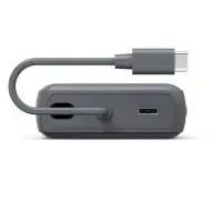 HAMA Външна батерия &bdquo;Travel&ldquo; с кабел, 10000mAh, 2 изхода: 2x USB-C, антрацит