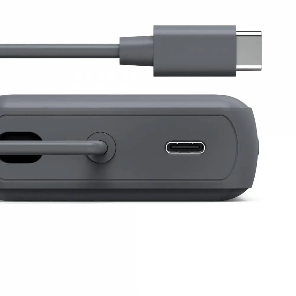 HAMA Външна батерия &bdquo;Travel&ldquo; с кабел, 10000mAh, 2 изхода: 2x USB-C, антрацит