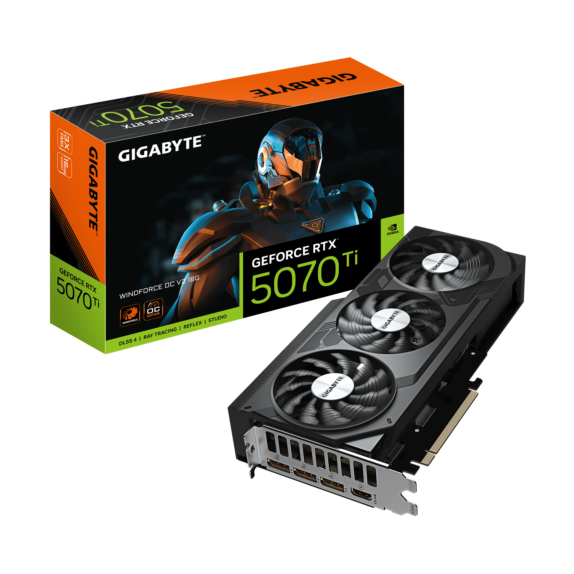 Carte graphique Gigabyte RTX 5070 Ti WINDFORCE OC V2 16GB GDDR7