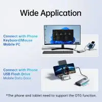 Orico докинг станция Docking Station Type-C - PW11-6PCR-GY-EP - HDMI x 1, USB-C x 1, USB3.0 x 2, USB-C PD100W x 1, LAN x 1 (1Gbps)