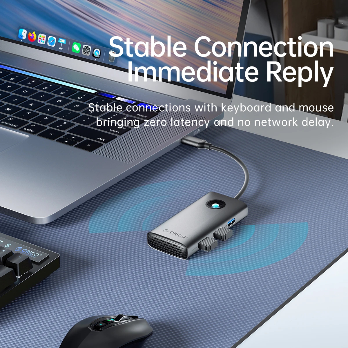 Orico докинг станция Docking Station Type-C - PW11-6PCR-GY-EP - HDMI x 1, USB-C x 1, USB3.0 x 2, USB-C PD100W x 1, LAN x 1 (1Gbps)