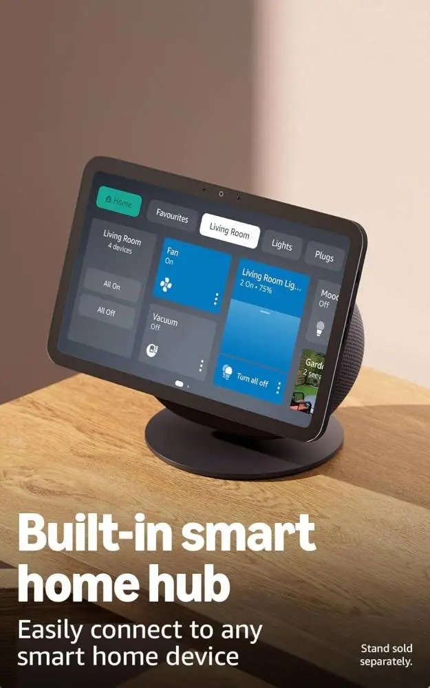 Amazon Echo Show 8 (Gen 4), 8'' дисплей за визуaлизация, 3D-audio, черен
