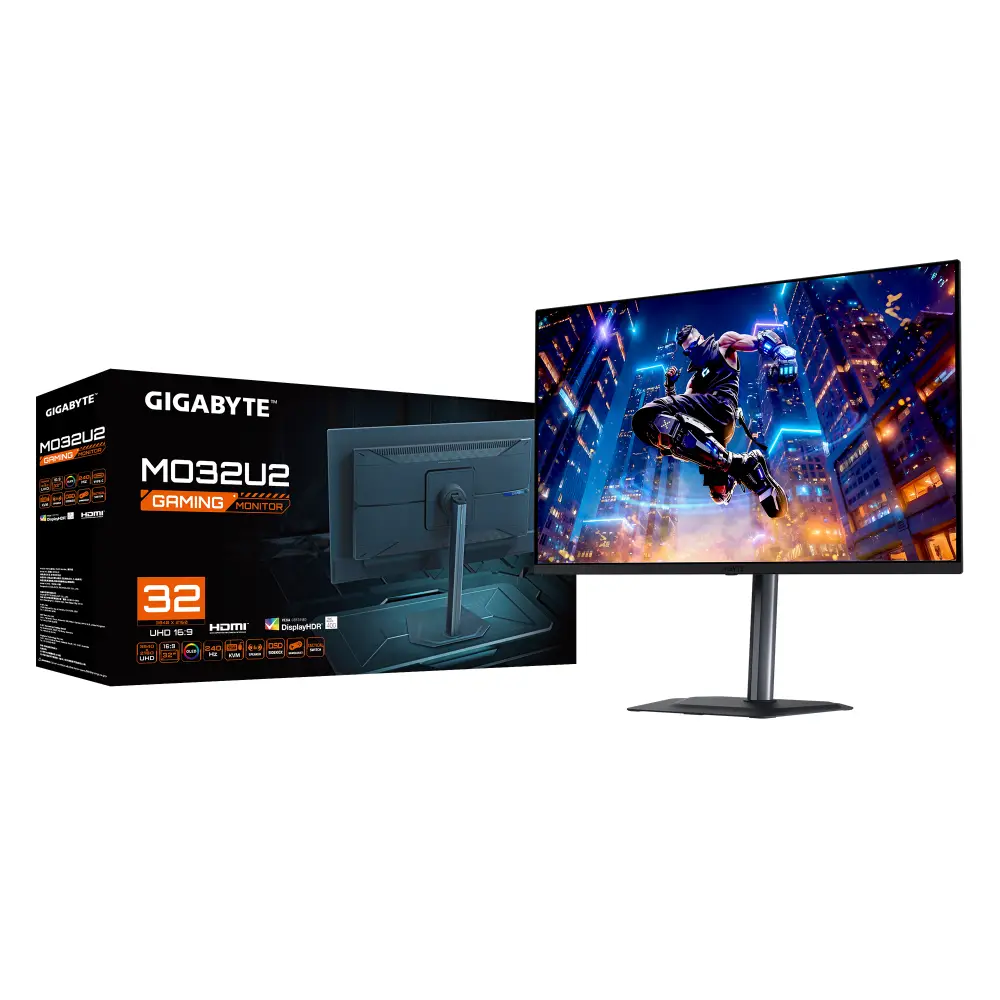 Οθόνη GIGABYTE MO32U2, 31.5" QD-OLED 4K UHD 3840x2160, 240Hz, 0.03ms, HDR400, AMD FreeSync Premium Pro, G-SYNC Compatible