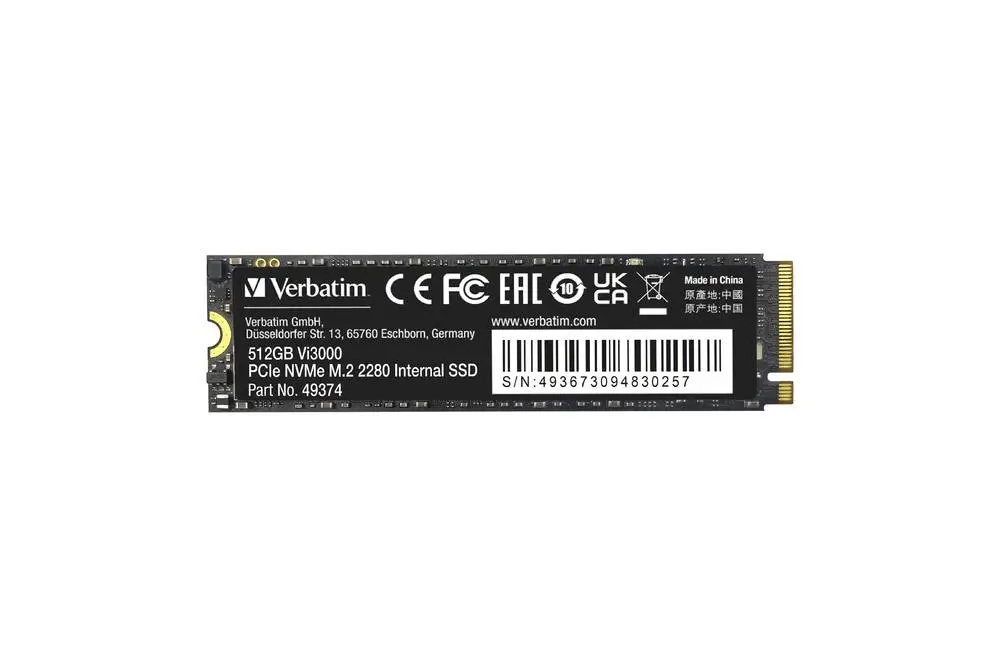 Диск SSD Verbatim Vi3000 512GB M.2 2280 NVMe PCIe Gen3x4