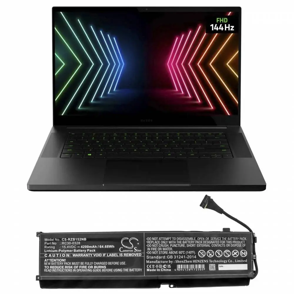 Батерия  за лаптоп Razer Blade 15 2020, Blade 15 2021, RZ09-0328  RC30-0328  LIPo 15.4V 4200 mAh CAMERON SINO