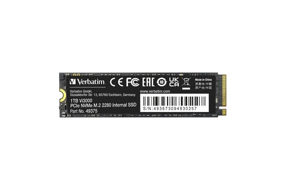 SSD Verbatim Vi3000 1TB M.2 2280 NVMe PCIe Gen 3x4