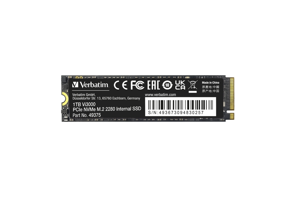 SSD Verbatim Vi3000 1TB M.2 2280 NVMe PCIe Gen 3x4