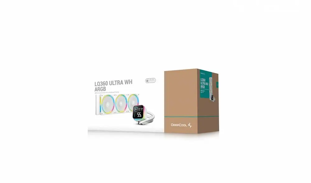 Охладител за процесор DeepCool LQ360 WH ULTRA ARGB, 360mm, White