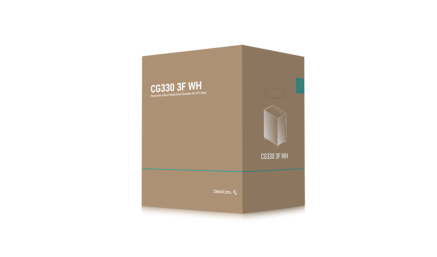 Кутия DeepCool CG330 3F WH ARGB Mini-Tower Case