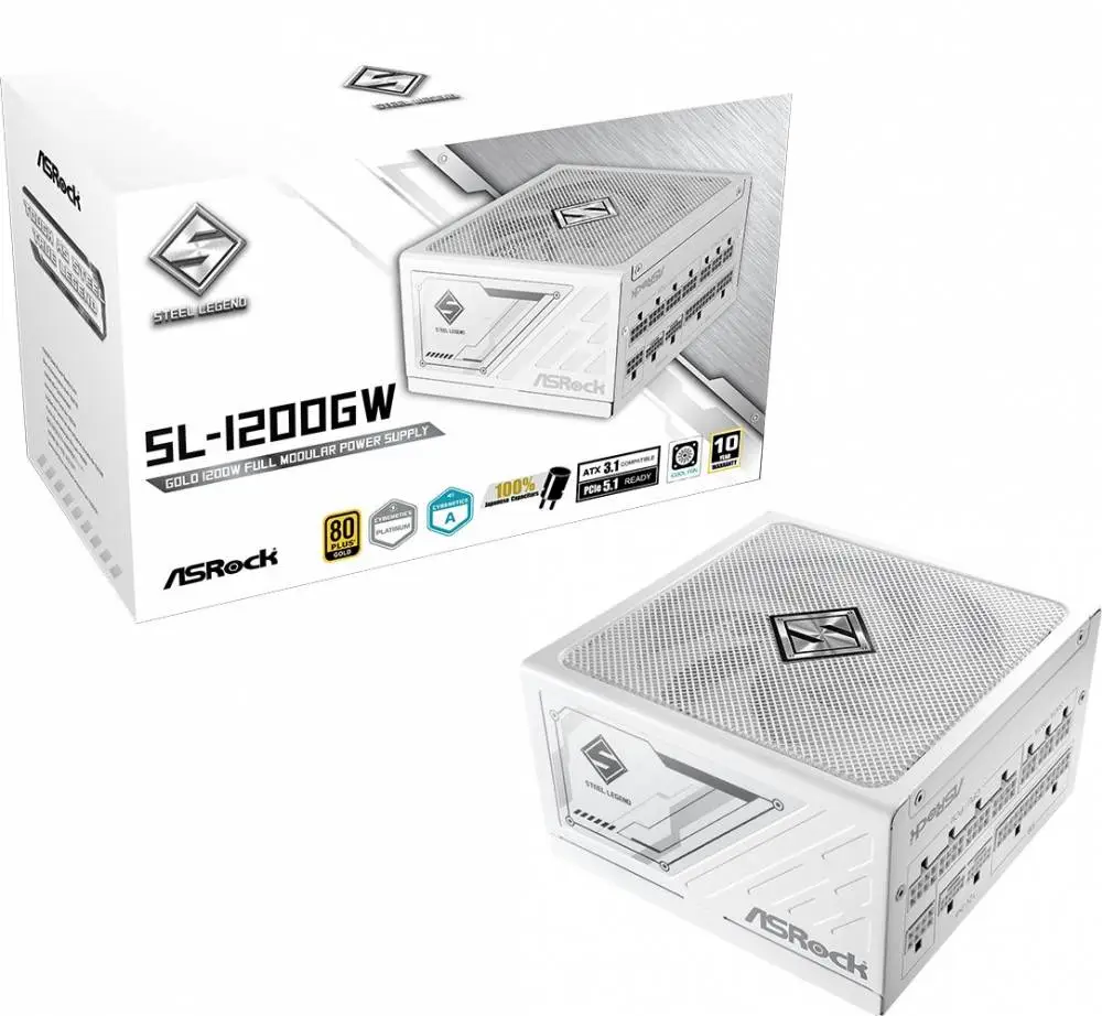 Захранване Asrock SL-1200GW, 1200W 80 Plus Gold ATX 3.1, PCIe 5.1 PSU