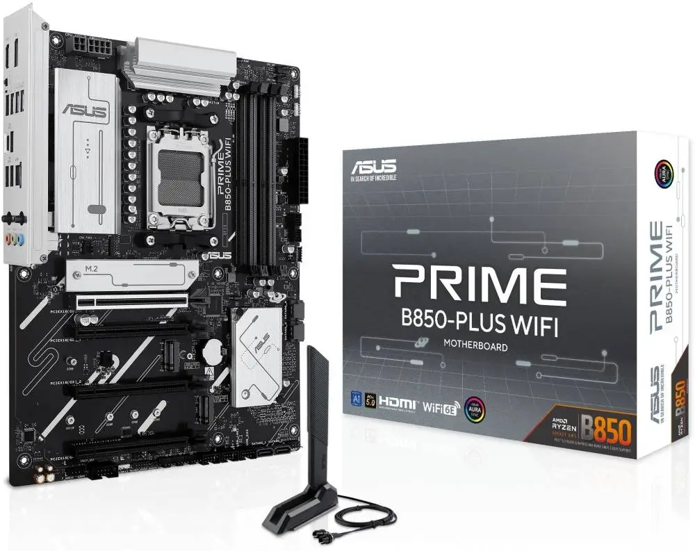 Дънна платка Asus Prime B850 Plus Wi-Fi + Asus Prime RX 9070 XT 16GB GDDR6 OC
