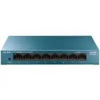 Суич TP-Link LS108G, LiteWave 8-Port Gigabit Desktop Switch, 8 Gigabit RJ45 Ports, Desktop Steel Case