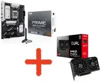 Дънна платка Asus Prime B850 Plus Wi-Fi + Asus Dual RX 9060 XT 16GB GDDR6
