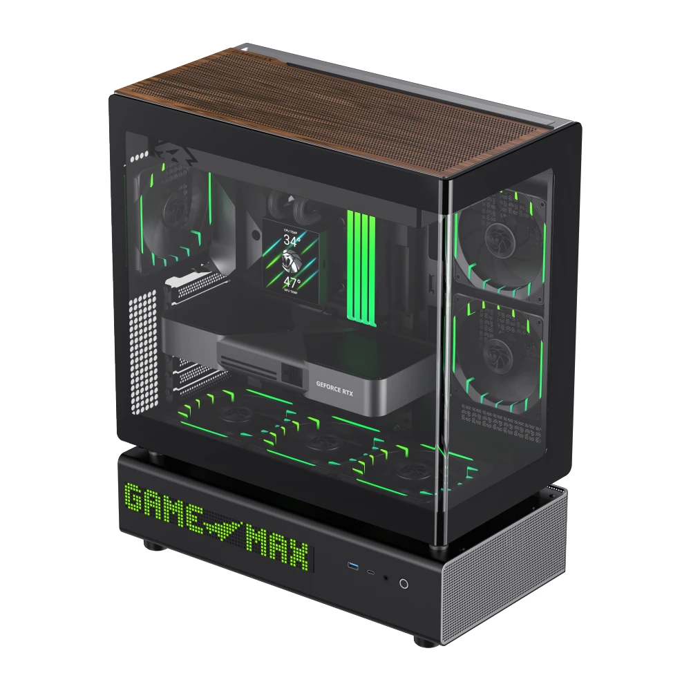 Кутия Gamemax N90 BG Case ATX ARGB, Modular Dual-Chamber