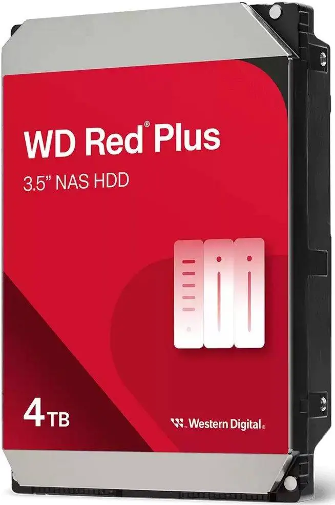 Disco rigido WD Red Plus, 4TB NAS, 3.5", 128MB, 5400RPM - WD40EFZZ
