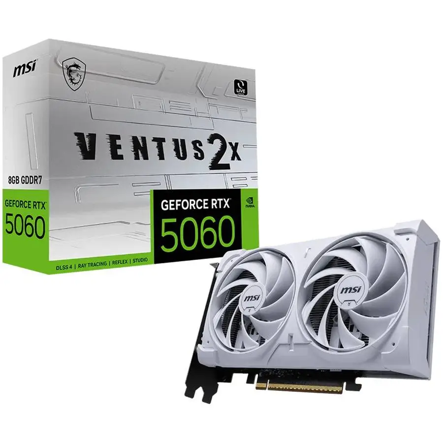 Видео карта MSI GeForce RTX 5060 8G VENTUS 2X WHITE