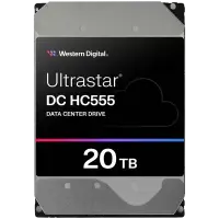Твърд диск WD ULTRASTAR DC HC555 Server, 20TB, 3.5", 512MB, 7200RPM, SATA 6Gb/s, 512E SE NP3 - WUH722020CLE6L4