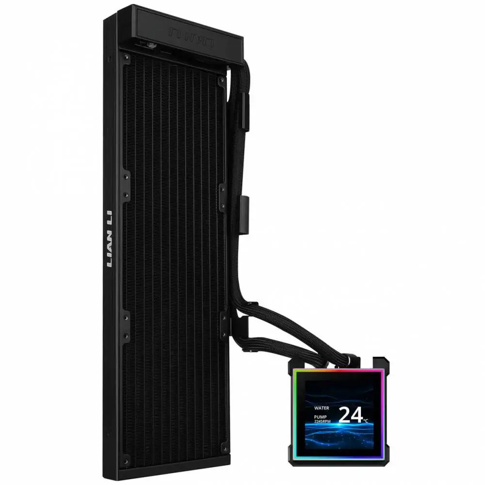 Охладител за процесор Lian Li HydroShift II LCD-S 360N Fanless ARGB - Черен