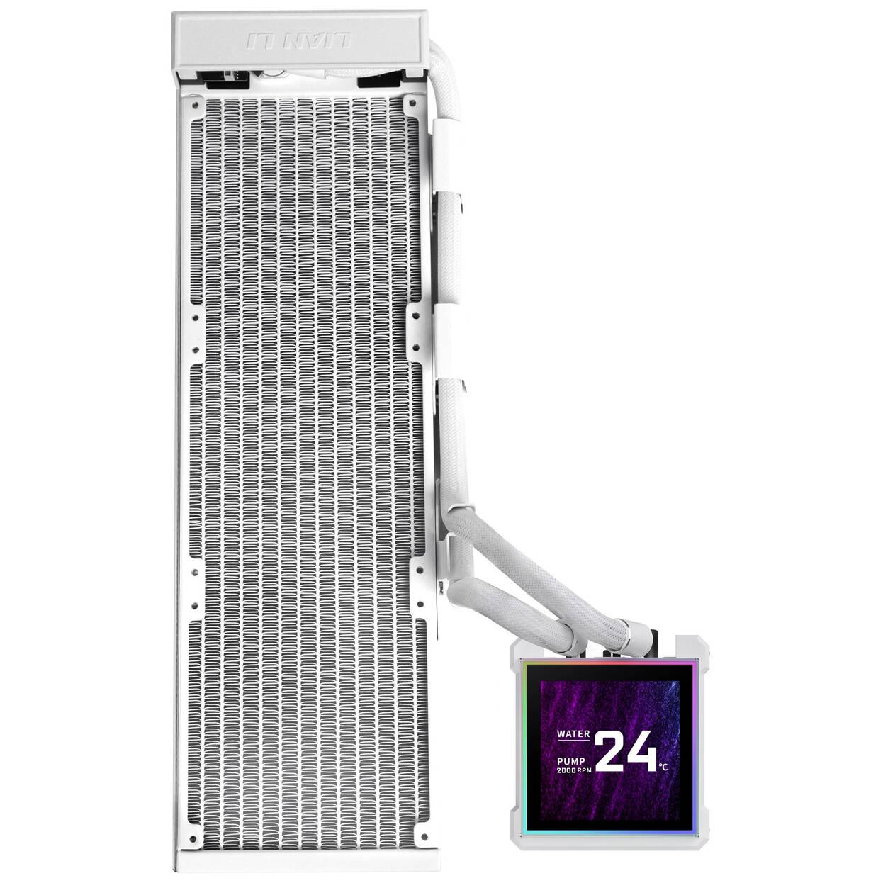 Охладител за процесор Lian Li HydroShift II LCD-S 360N Fanless ARGB - Бял