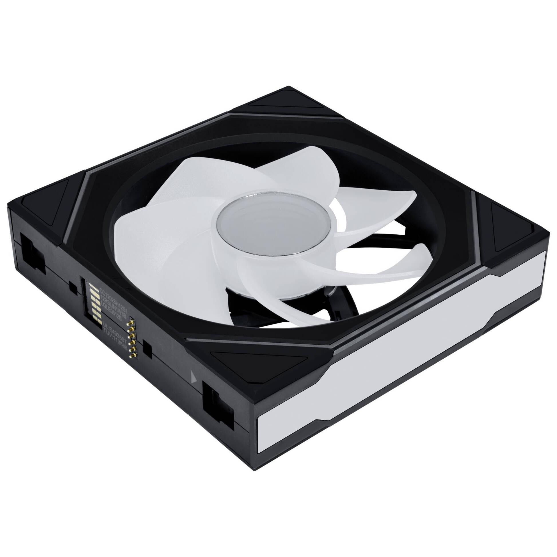 Вентилатор Lian Li UNI FAN SL-INF Wireless ARGB PWM - Reverse Blade, 120 mm Черен