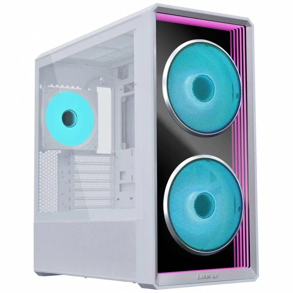 Кутия Lian Li LANCOOL 217 INF RGB Mid-Tower, Tempered Glass - Бял
