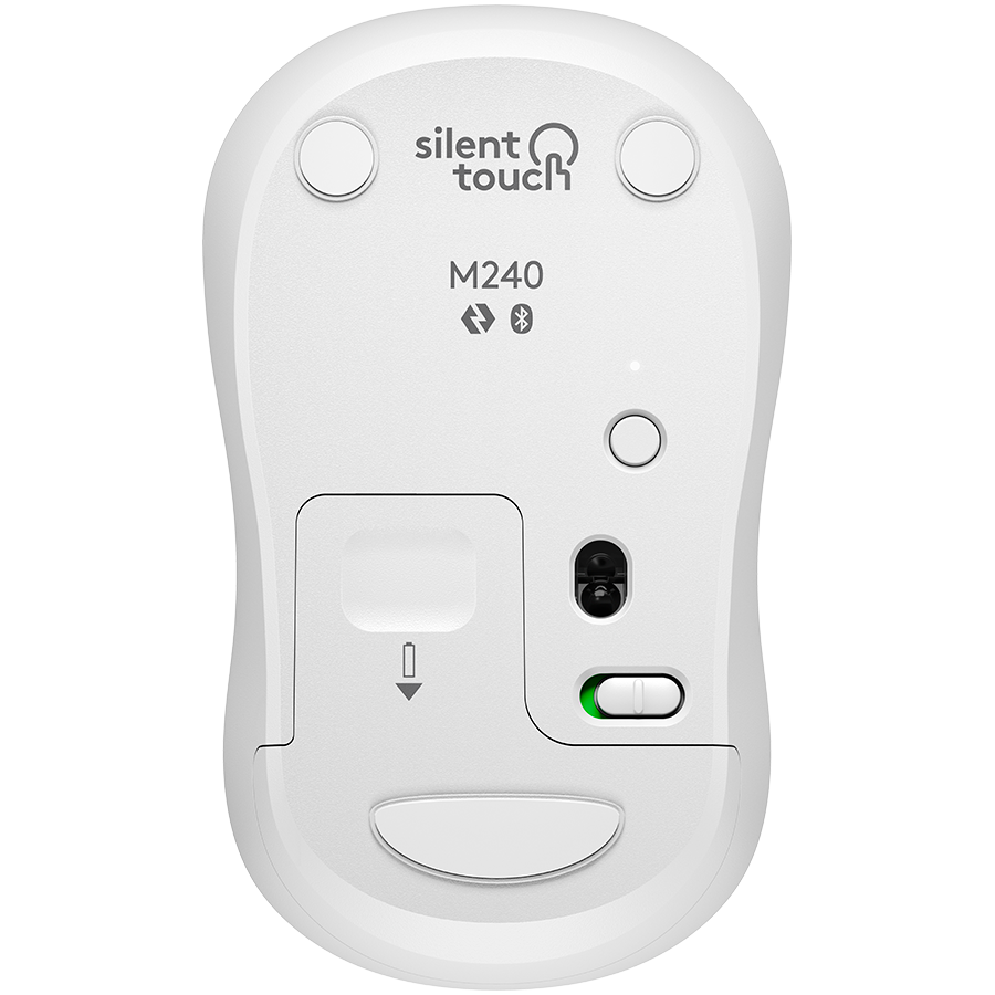 Безжична оптична мишка LOGITECH M240, Off-White