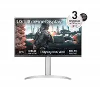 Монитор LG 27UP650K-W, 27" UHD 4K IPS AG, 4K UHD 3840x2160, 60Hz, 5ms, VESA Display HDR 400, HDMI, DisplayPort, Headphone out, Reader Mode