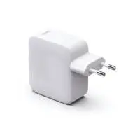 HAMA Бързо зарядно, 65 W, GaN, 2x USB-C, с разтегателен кабел 0.7м, бял