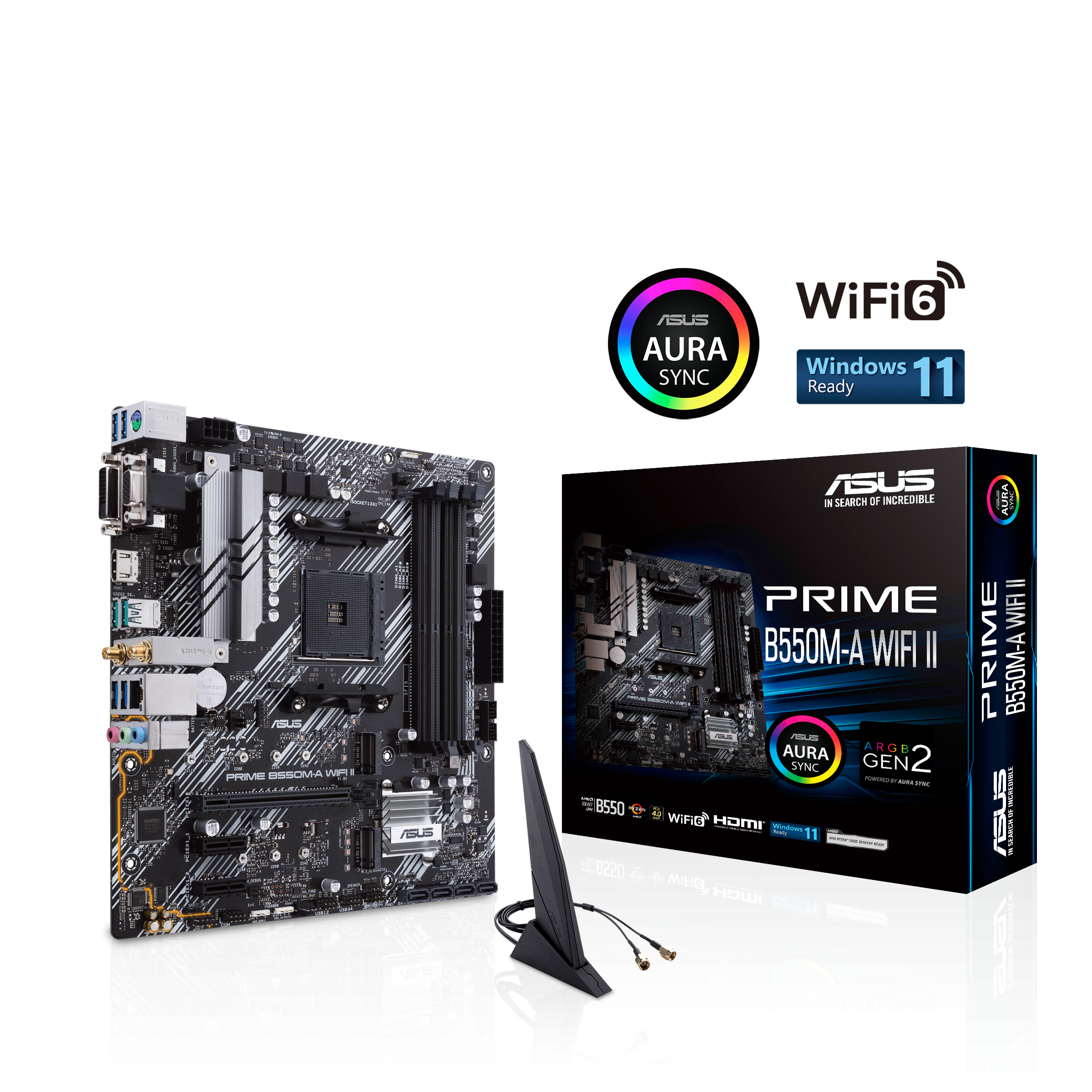 Дънна платка ASUS Prime B550M-A WIFI II AM4