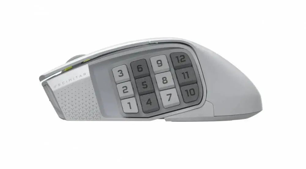 Геймърскa оптична мишка CORSAIR SCIMITAR ELITE WIRELESS SE White, 33000 DPI