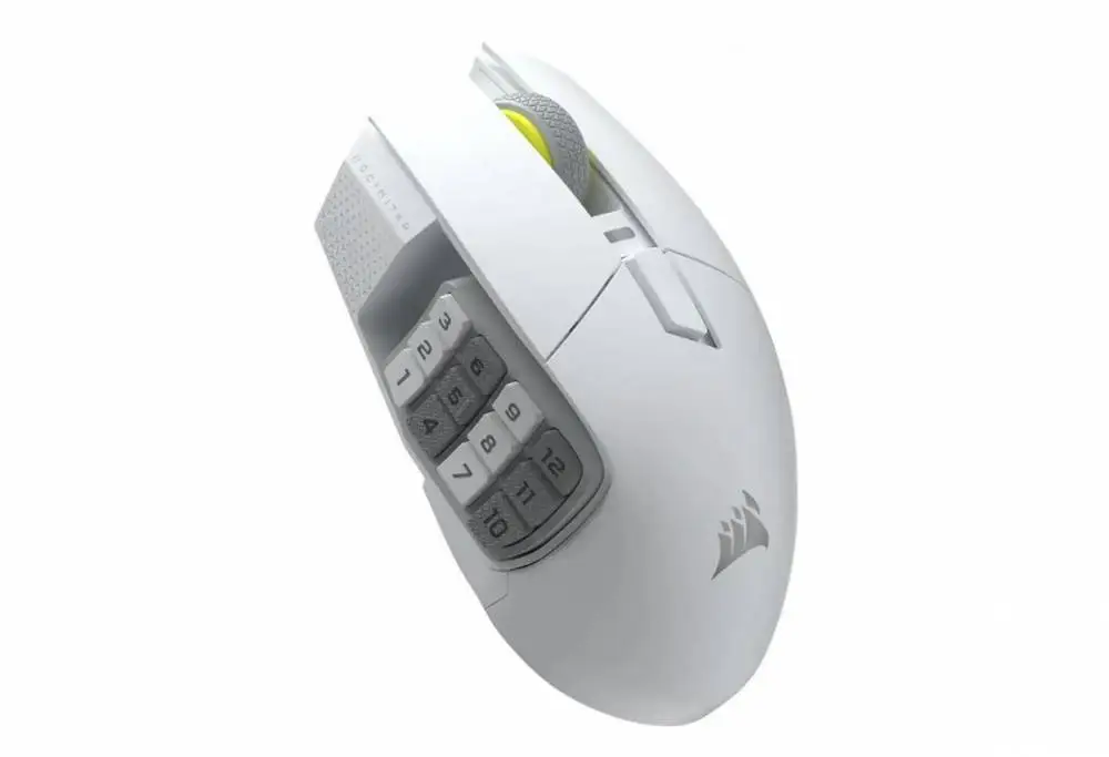 Геймърскa оптична мишка CORSAIR SCIMITAR ELITE WIRELESS SE White, 33000 DPI
