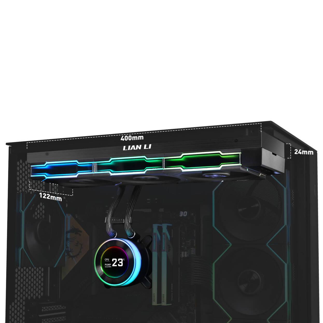 Охладител за процесор Lian Li HydroShift II LCD-C 360TL ARGB - Разопакован
