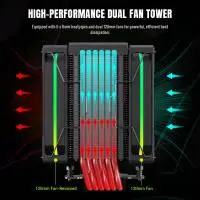 Охладител за процесор Gamemax Sigma 620 LCD Black ARGB CPU Cooler