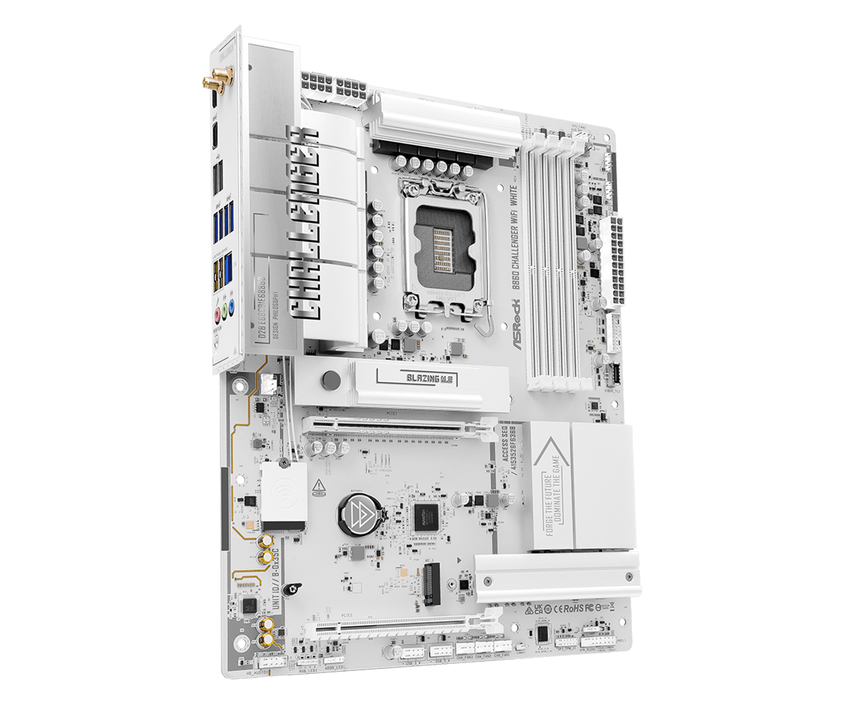 Дънна платка Asrock B860 CHALLENGER White WIFI LGA1851