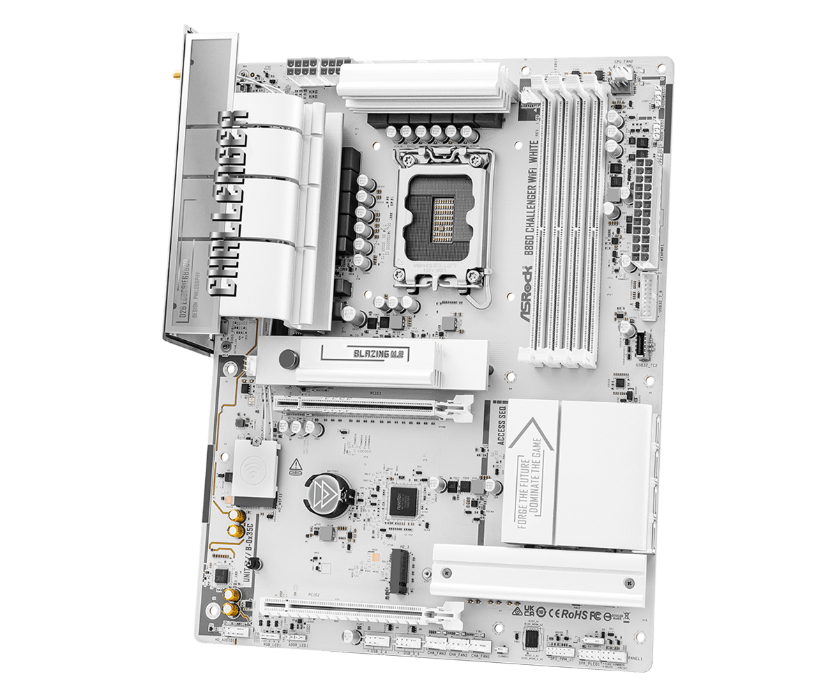 Дънна платка Asrock B860 CHALLENGER White WIFI LGA1851