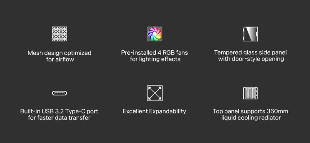 Zalman кутия Case ATX - I3 NEO V2 Black - RGB, Mesh