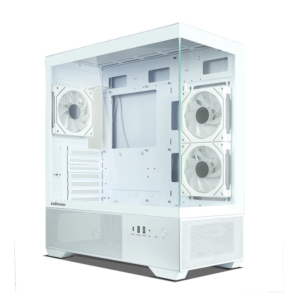 Zalman case ATX - Chronix WHITE V2 - 3 x 120 mm A-RGB, USB-C, Tempered Glass