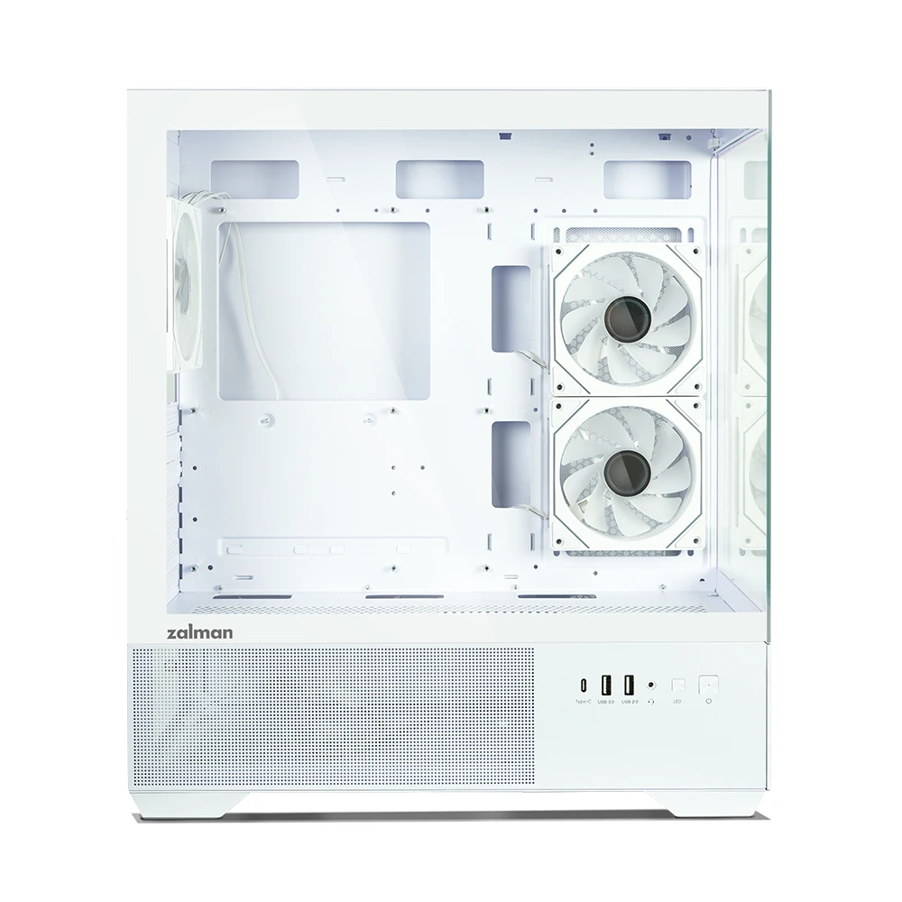 Zalman case ATX - Chronix WHITE V2 - 3 x 120 mm A-RGB, USB-C, Tempered Glass