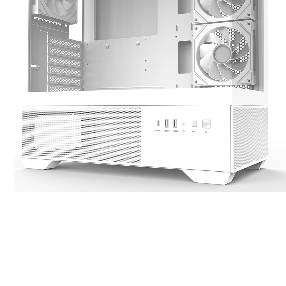 Zalman case ATX - Chronix WHITE V2 - 3 x 120 mm A-RGB, USB-C, Tempered Glass