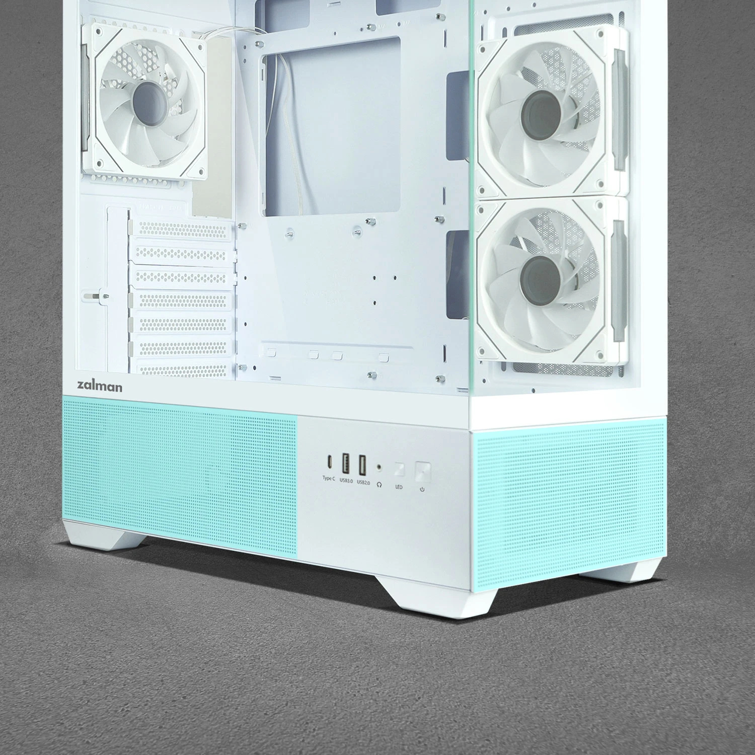 Zalman case ATX - Chronix WHITE V2 - 3 x 120 mm A-RGB, USB-C, Tempered Glass