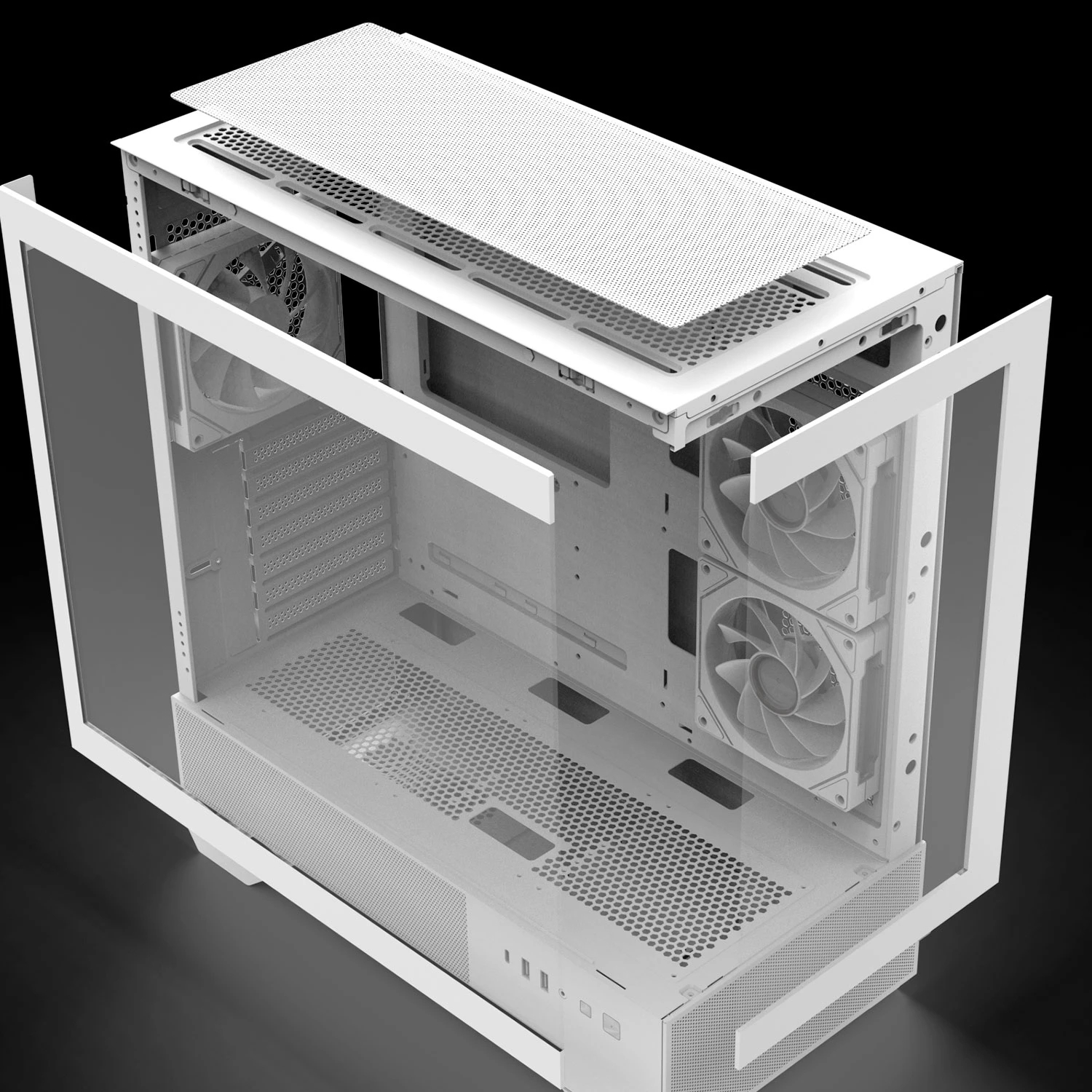 Zalman case ATX - Chronix WHITE V2 - 3 x 120 mm A-RGB, USB-C, Tempered Glass