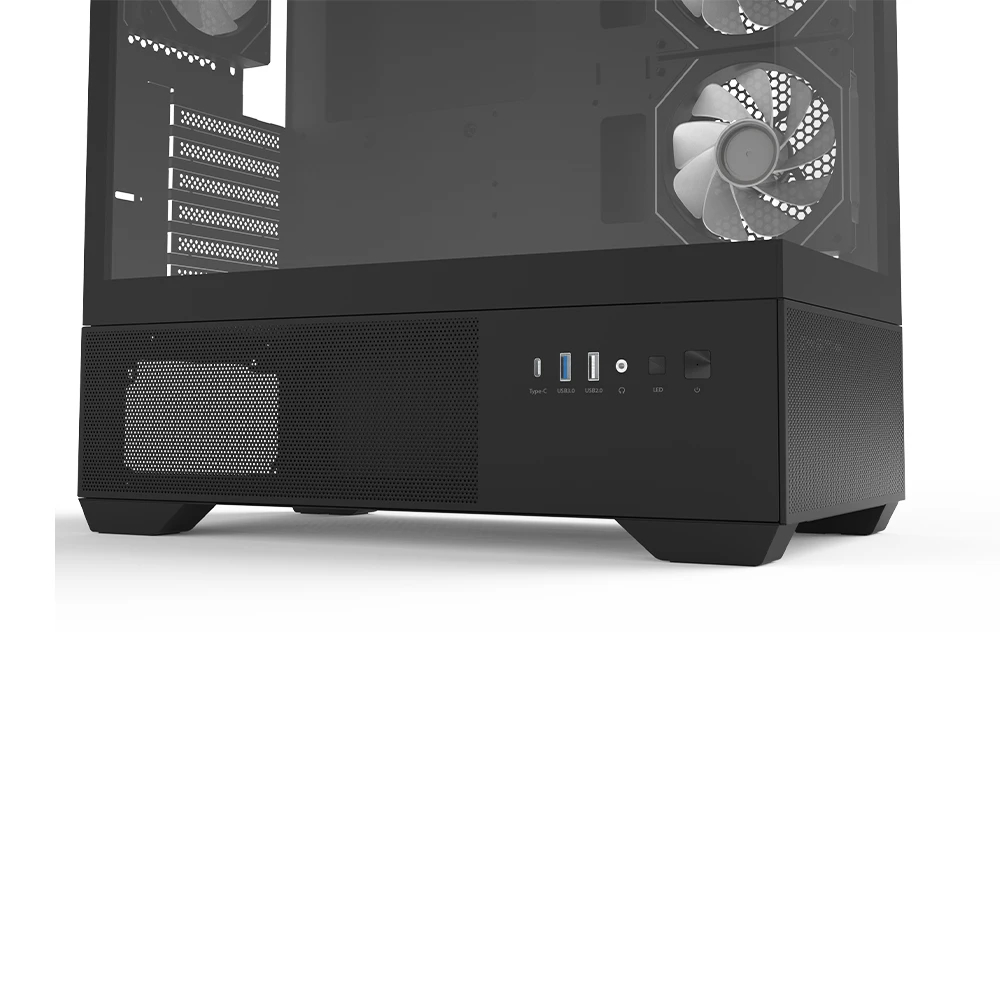 Zalman кутия Case ATX - Chronix BLACK V2 - 3 x 120 mm A-RGB, USB-C, Tempered Glass