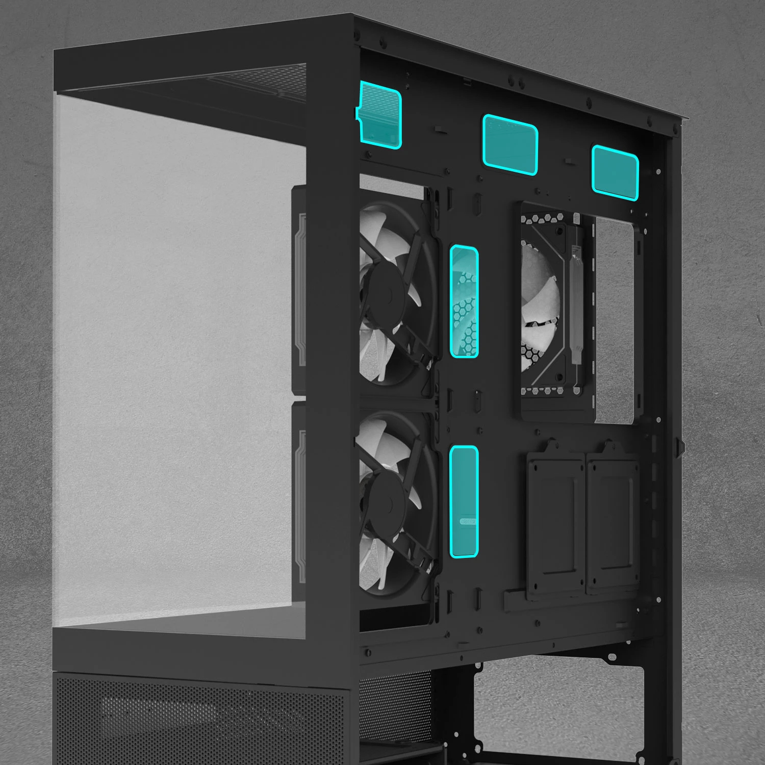 Zalman кутия Case ATX - Chronix BLACK V2 - 3 x 120 mm A-RGB, USB-C, Tempered Glass